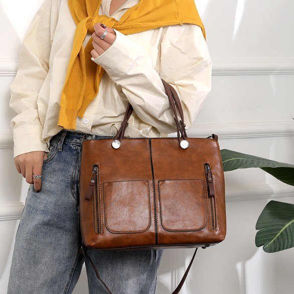 Brown everyday handbag